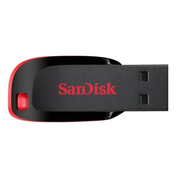 USB-nyckel - Sandisk Cruzer Blade - 16 GB - 5 års begränsad garanti - Icke-specifik Svart, Röd