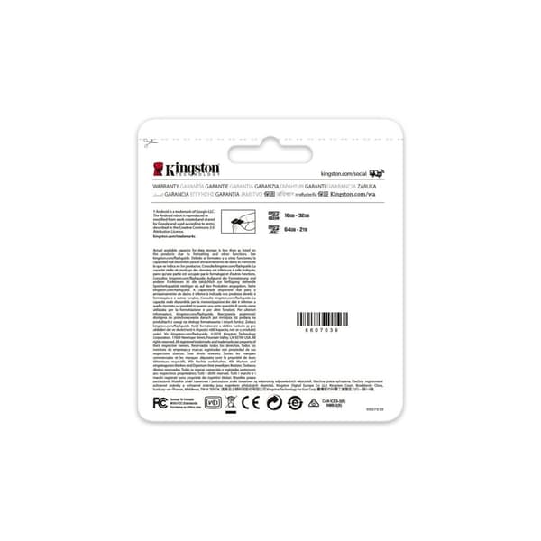 Micro-SD Minneskort med Adapter Kingston SDCG3/128GB 128 GB