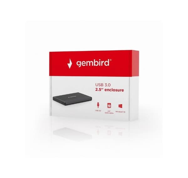 Hdd-fodral ext. Usb3 2,5"/svart ee2-u3s-3, Gembird