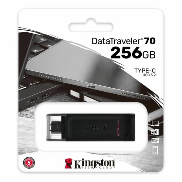 USB-minne Kingston DT70/256GB Svart