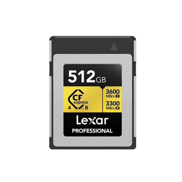 LEXAR Professional CFexpress-kort 512 Go Typ B GOLD 4.0 Serie 3600R/3300W MB/s