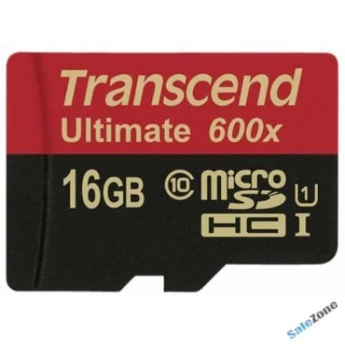 Flashminneskort - TRANSCEND - Ultimate - 16 GB - UHS Class 1 / Class10 - 600x - MicroSDHC UHS-I