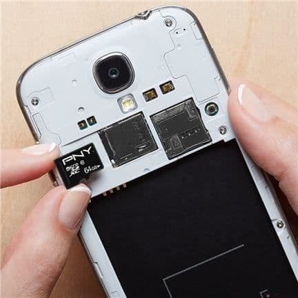 PNY MICROSD 64GB PERFORMANCE PLUS C10 minneskort