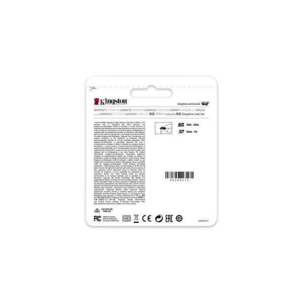 KINGSTON Canvas Select Plus SD-minneskort - SDS2/64GB 64GB Klass 10 UHS-I 100MB/s