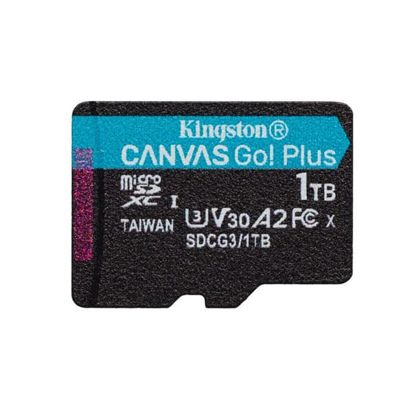 Kingston Canvas Go Plus 1TB microSD-kort - 170 MB/s läshastighet - Klass U3/V30