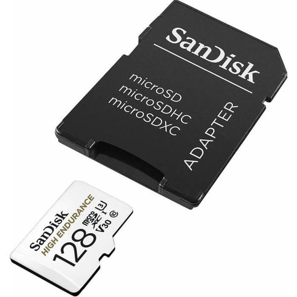 High Endurance flashminneskort - SANDISK - 128 GB - Video Class V30 / UHS-I U3 / Class10