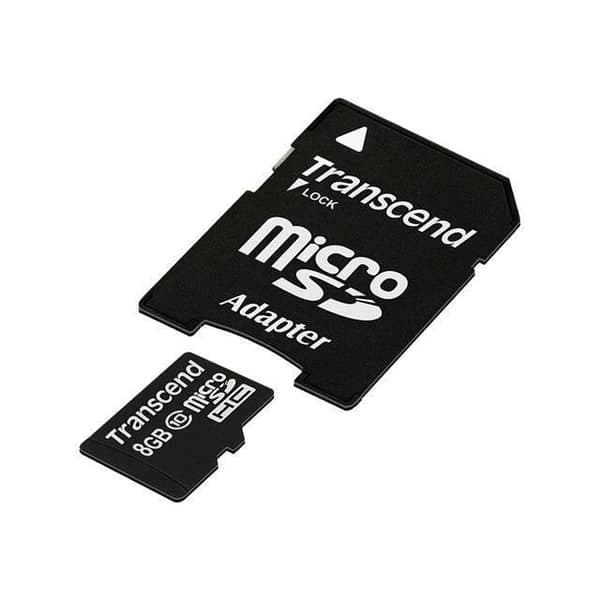 TRANSCEND Premium - Flash-minneskort (microSDHC - SD-adapter ingår) - 8 GB - Klass 10 - 133x - micro SDHC
