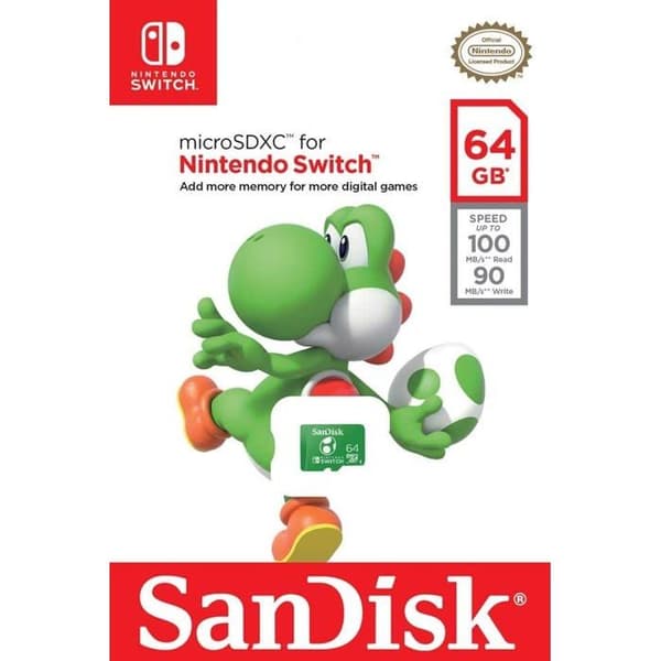 SANDISK minneskort - Nintendo Switch - 64 GB - Micro SDXC - Klass 10