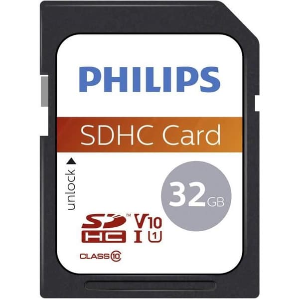 Flashminneskort - PHILIPS - SDHC 32 GB - Klass 10 - 2 års begränsad garanti
