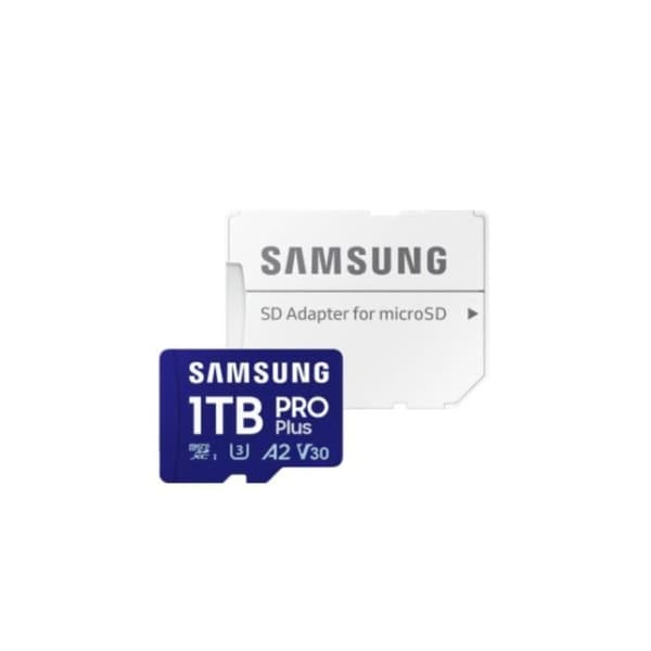 SAMSUNG 1TB MICRO SD PRO PLUS 2023 MINNESKORT med 4K Class 10 SD-adapter MB-MD1T0SA/EU