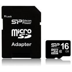 SILICON POWER MicroSD SDHC Class 10 Minneskort - 16 GB