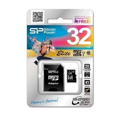 UHS-1 Class 10 microSD-minneskort - SILICON POWER - 32 GB - Upp till 40 MB/s - Livstidsgaranti