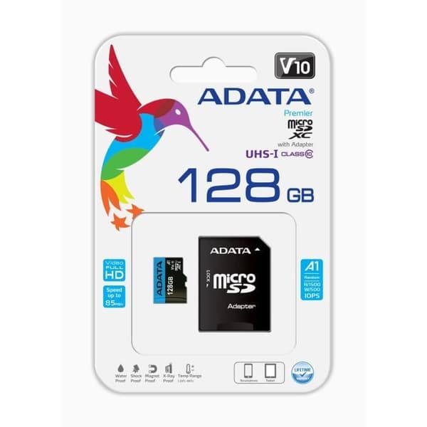 Flashminneskort - ADATA - Premier - 128 GB - Klass 10 UHS-I