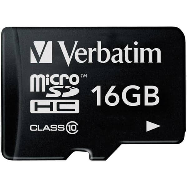 16 GB Class 10 microSDHC flashminneskort - VERBATIM