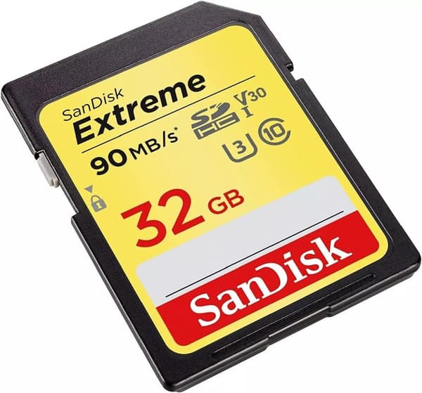 SanDisk Extreme 32 GB SDHC-minneskort upp till 90 MB/s, Class 10, U3, V30