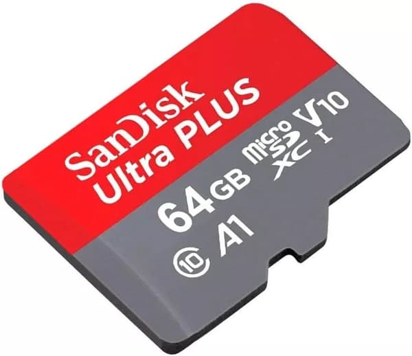 Sandisk Ultra Plus 64GB MicroSDXC-kort klass 10 A1 V10