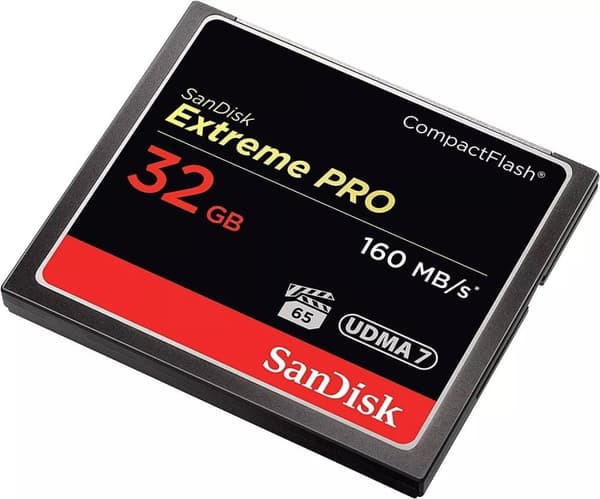 SanDisk Extreme Pro 32 GB 160 MB/s CompactFlash-minneskort - svart/guld/rött