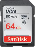 Miniatyrbillede 1 af 10: SanDisk Ultra 64 GB SDXC-hukommelseskort, op til 80 MB/s, klasse 10, UHS-I
