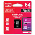 Miniatyrbild 2 av 2: Micro-SD Minneskort med Adapter GoodRam A0025034 Klass 10 UHS-I 100 Mb/s