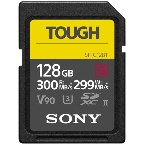 SONY SF-G series TOUGH SF-G128T 128 GB V90 SDXC UHS-II flashminneskort - UHS-II U3 - Class10