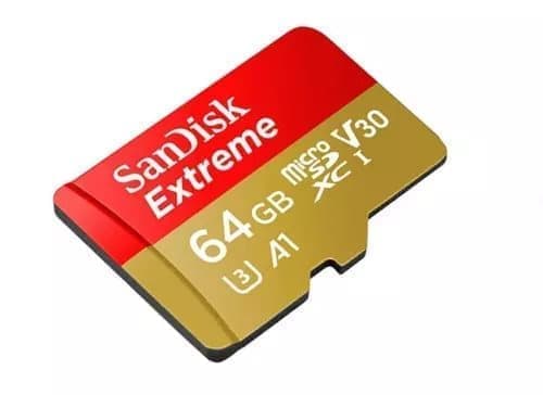 Sandisk Extreme 64GB Micro SD XC Hukommelseskort U3 V30 UHS-I 4K Video A1