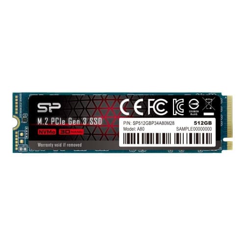 SILICON POWER P34A80 - SSD - 512 GB - PCIe 3.0 x4 (NVMe)