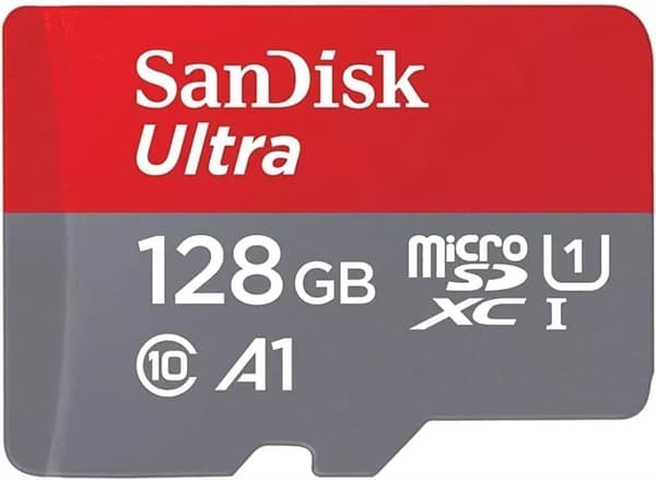 SanDisk Ultra 128GB microSDXC-minneskort A1 upp till 100MB/s, Klass 10, U1