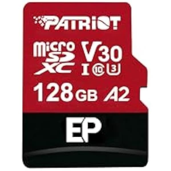 Mikro SDXC-minneskort - PATRIOT MEMORY - PEF128GEP32MCX - 128 Go - Hastighet 90 Mo/s - 4K UHD