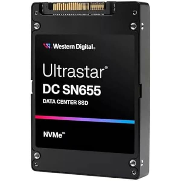 SSD - WESTERN DIGITAL - DC SN655 U.3 - 7.68TB - PCIe - Svart