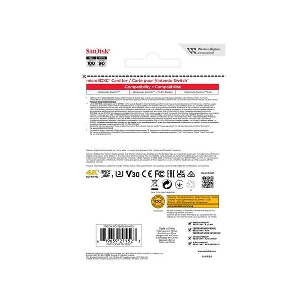 Minneskort microSDXC - SanDisk - 64 Go - UHS-I - Kompatibel med Nintendo Switch - 100 Mo/s