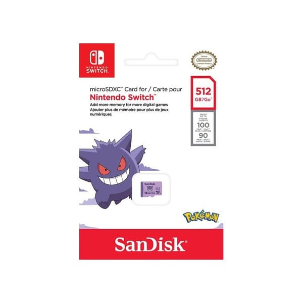 Micro Sdxc-kort 512gb Pokémon Ectoplasm-tillbehör-SWITCH
