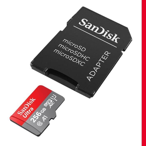 Sandisk Micro SD Memory Card Ultra microSDXC Card 256GB + SD Adapter 150MB/s A1 Class 10 UHS-I
