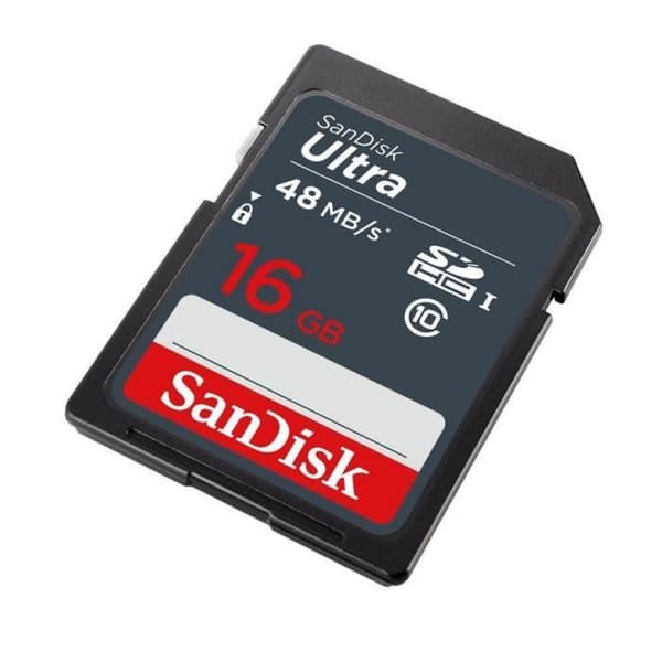SDHC-minneskort UHS-I - SANDISK - Ultra - 16 Go - Klass 10 - Läs hastighet upp till 48 Mo/s