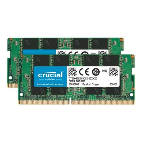 Crucial - DDR4 - sats - 32 GB: 2 x 16 GB - SO DIMM 260-pin - 3200 MHz / PC4-25600 - ej buffrad