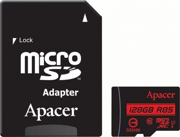 Apacer - AP128GMCSX10U5-R - Säker digital MicroSDXC-kort 128 GB Klass 10 UHS-I/U1 ()