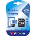 Miniatyrbild 1 av 2: VERBATIM Premium 256 GB Micro SDXC-minneskort - Klass 10