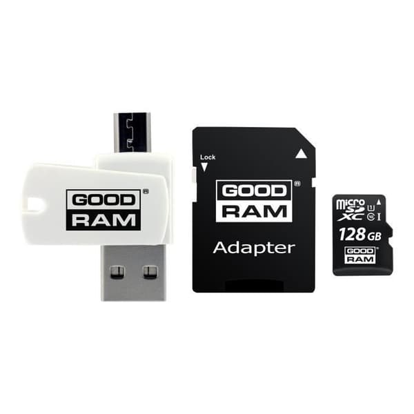 GOODRAM M1A4 Allt-i-ett flashminneskort (SD-adapter inkluderad) 128 Go microSDXC UHS-I