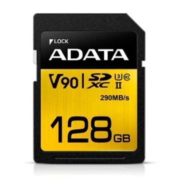 ADATA Premier ONE 128 GB SDXC-kort - UHS-II Class 10 (U3) - V90 videohastighet (8K) - R-W 290-260 MB/s