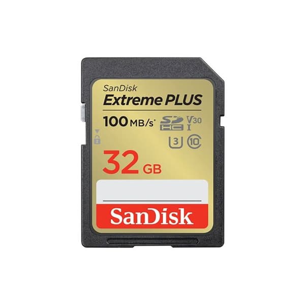 SDXC-kort - SANDISK - Extreme PLUS - 32 GB - UHS-Klass 3 - stöttålig, vattentät