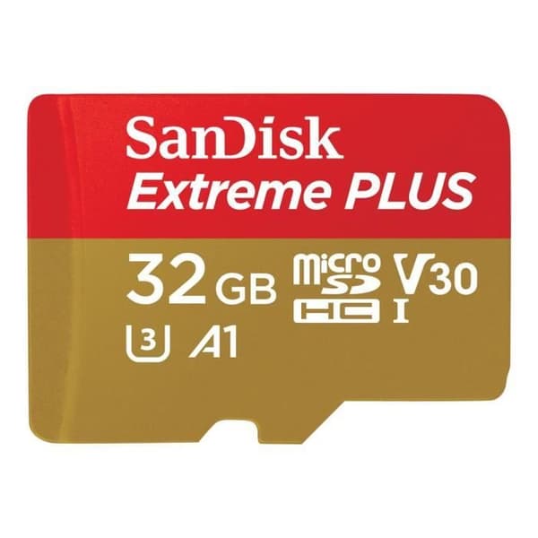 Flashminneskort - SANDISK - 32GB - Extreme PLUS microSDHC - A1 C10 V30 UHS-I U3