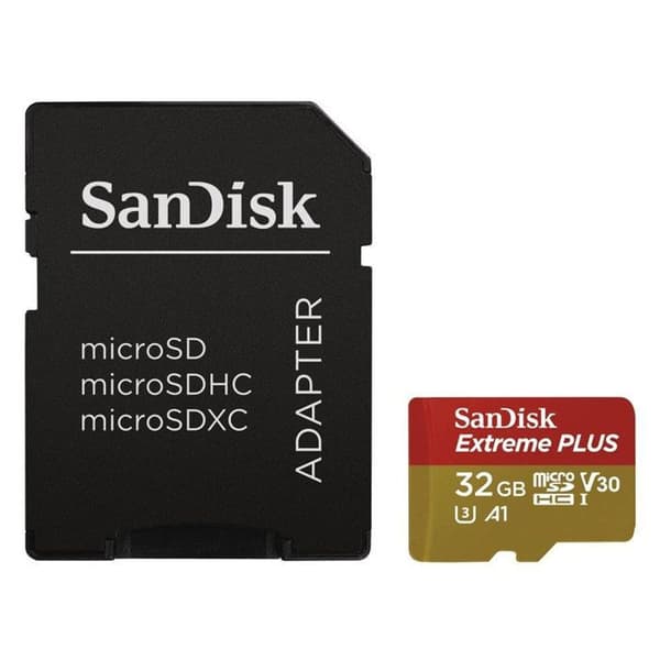 Flashminneskort - SANDISK - 32GB - Extreme PLUS microSDHC - A1 C10 V30 UHS-I U3