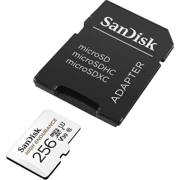 High Endurance flashminneskort - SANDISK - 256 GB - Video Class V30 / UHS-I U3 / Class10