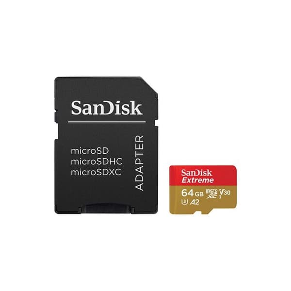 SanDisk Extreme 64 GB UHS-Klass 3 microSD-kort stöttålig, vattentät