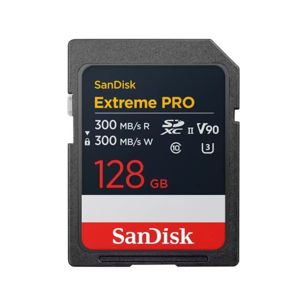 SanDisk SDXC Extreme Pro 128GB 300MB/s UHS-II V90