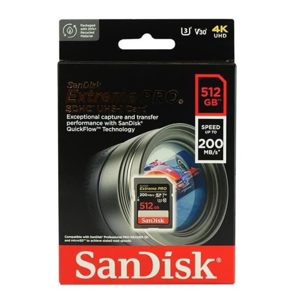 SD-minneskort - Sandisk - Extreme Pro - 512Go - 200MB/s - UHS-I V30