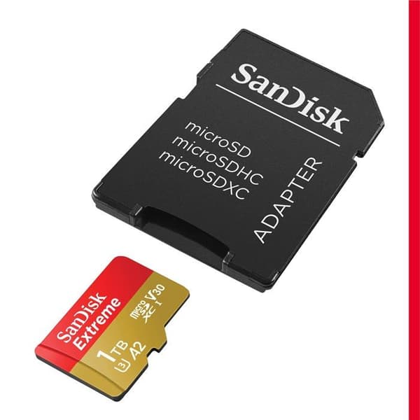 SanDisk Extreme 1024 GB UHS-Klass 3 microSDXC-kort stöttåligt, vattentätt