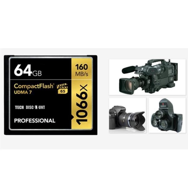 TD® cf minneskortsöverföring läshastighet liten 64GB-kontakt effektiv kamerakompatibel snabbteknologi