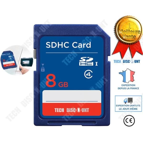 TD® Micro SD-kort 8 GB minneskamera nitendo switch extern mobiltelefon samsung adapter surfplatta smartphone
