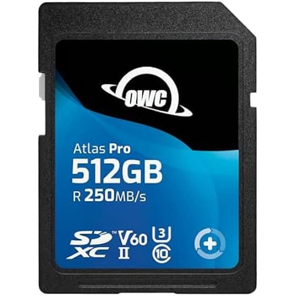 SDXC-minneskort - OWC - Atlas Pro - Skrifthastighet 130 Mo/s - Läshastighet 250 Mo/s - Klass V60