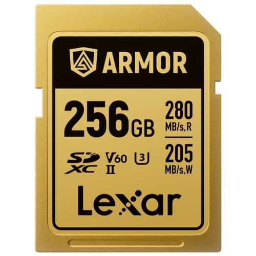 Lexar SDXC ARMOR Gold UHS-II U3, Stainless Steel, IP68 R280/W210 (V60) 256GB